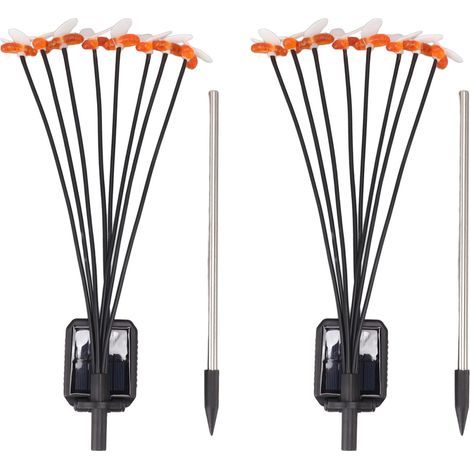Sets Solar-Bienen-Gartenleuchten IP65 wasserdicht 8 LED Dekorative Solar-Gartenleuchten für Terrasse, Hof, Garten, Rasen (1/5)