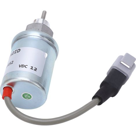 12V Solénoïde d'Arrêt Carburant 185206452 Haute Résistance Remplacement Perkins GG 402D-15 GH 403D-07 (1/5)