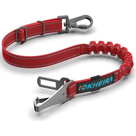 Sicherheitsgurt Hunde Auto einstellbar Universalstecker rot Dunkelrot (1/5)