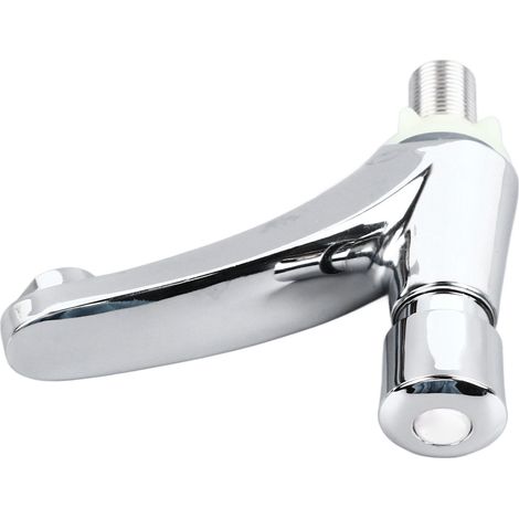 Robinet de lavabo à bouton-poussoir, économique en eau, robuste et fiable, avec temporisation, pour la maison, eau froide uniquement. (1/5)