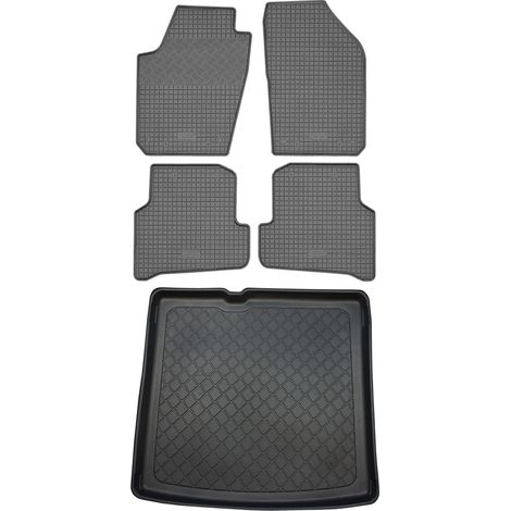 SET di tappetini in gomma per auto e tappetino per bagagliaio per Skoda Fabia III NJ Kombi (5 porte) dal 01.2015 (1/5)