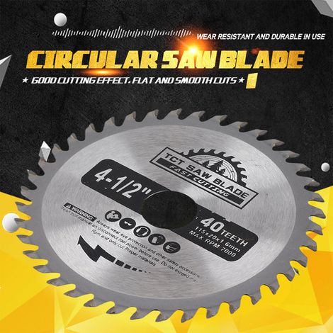 Disque de coupe en carbure pour scie circulaire à bois, 100 x 1,6 x 20 mm, 40 dents (1/5)