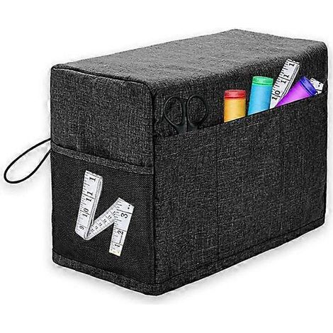 Housse de machine à coudre portable (1 pièce), housse anti-poussière pour machine à coudre domestique, avec poche de rangement pour outils de couture et fournitures artistiques (1/5)