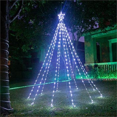 Decorazione Luminosa Manto Rigido Led Altezza 250 cm Luce Bianco Freddo per Interno ed Esterno (1/2)