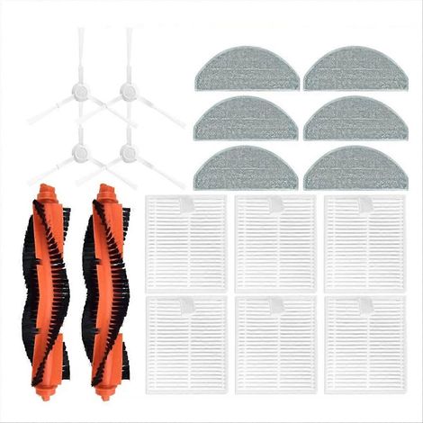 Lot de 5 Filtres Hepa et Lingettes de Nettoyage pour Robot Aspirateur E10 E12 B112, Accessoires de Remplacement Anti-Poussière, Chiffons de Nettoyage pour Sols (1/5)