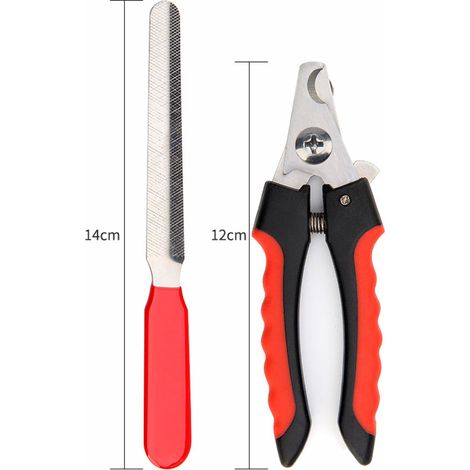 Coupe-ongles pour chien et chat en acier inoxydable avec lime, set de coupe-griffes avec sécurité, 12,5 x 4 x 3,5 cm, 76 g, pour petits chiens (1/3)