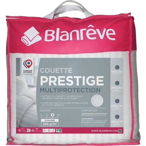 Warm duvet 220x240 cm BLANREVE PRESTIGE Multiprotection - 100% Polyester - 2 People - Striped satin (1/2)