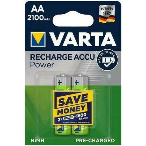 BATTERIE RICARICABILI STILO AA1,2V 2100MAH VARTA