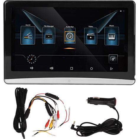 Geeignet für die Entertainment-Revolution: Kopfstützen-Videoplayer, Android-System, 4K-HD-Bildqualität, Touchscreen, WLAN-Verbindung, Smartphone-Spiegelung, Bluetooth-FM-Radio.