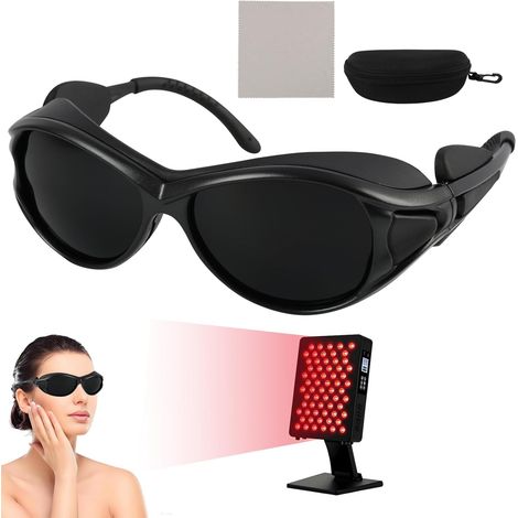 Lunettes de protection laser, IPL et Laser, UV 300-1500nm, Safety Glasses pour Rotlichttherapie, Épilation Laser, Red Light, LED et Soleil, Confortables et Légères (1/5)