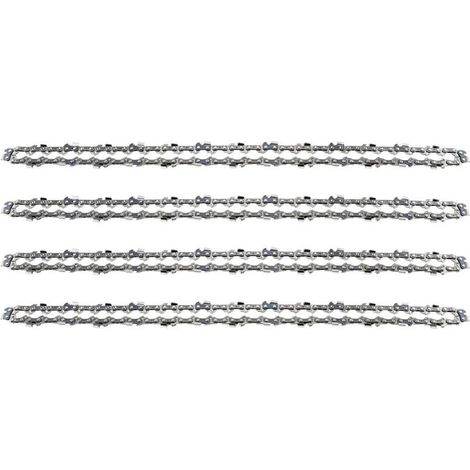 Lot de 4 Chaînes de Tronçonneuse pour Guide Chaîne de 18" (45 cm), 1,3 mm 64 Maillons d'Entraînement, Compatibles avec Stihl, Dolmar, Husqvarna, Einhell, Bosch, Makita et autres (1/4)