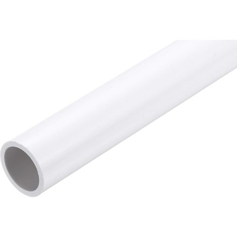 Tube PVC Rigide Rond 21.4mm ID 25mm OD 30 cm de Long pour Tuyau d'Eau, Aquarium, Réservoir à Poissons, Serre de Jardin, Blanc (1/5)