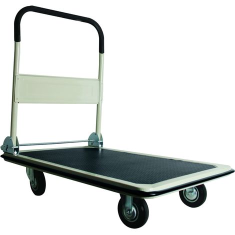 Toolland Carretilla de Plataforma Plegable de Acero 300 kg con Plataforma Antideslizante 91x61 cm 4 Ruedas y asa Soft-Grip Ideal para casa Oficina almacén y mudanzas (1/2)