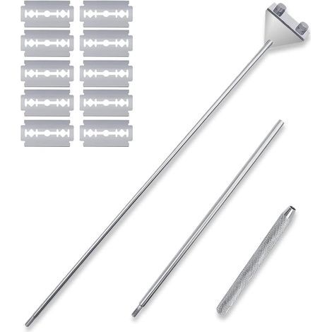 Extendable Stainless Steel Scraper 65cm, 10 Blades, Fish Tank and Aquarium Cleaning (1/5)
