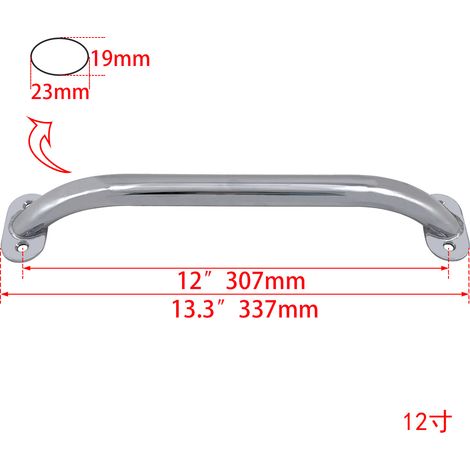 Stainless steel handles, grab handles, 9-inch/12-inch boat handles, yacht hardware, RV bathroom accessories - 12-inch - Stainless steel (1/4)