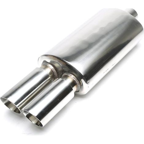 Silencieux arrière sport universel inox TA Technix 2 x 76mm rond / biseaute-27480610