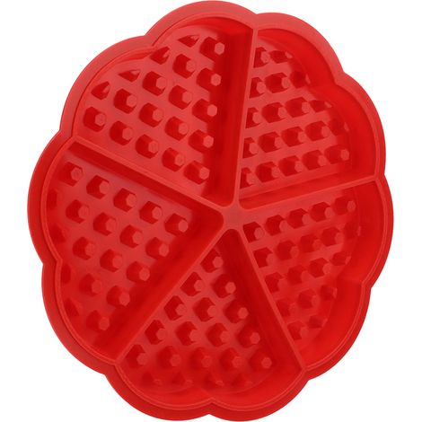 Moule en Silicone pour 5 Cœurs de Gaufres - Antiadhésif, Idéal pour Pâtisseries et Chocolats (1/5)