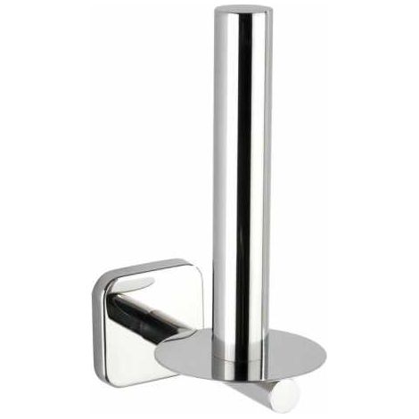 WENKO Portarotolo da parete Mezzano, porta carta igienica da parete, Acciaio Inox, 7,5x18,5x12,5 cm, Lucido (1/5)