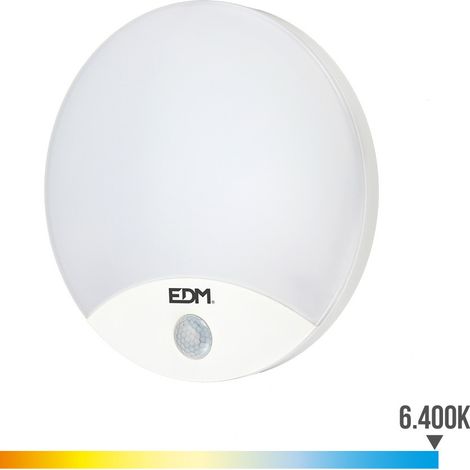 Runde Wandleuchte mit EDM Led-Sensor 15W 6400K 1250 Lumen 250x49mm