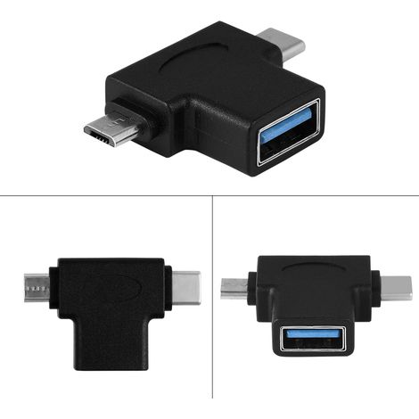 Adaptateur USB-C vers USB 3.0 et Micro USB, Convertisseur OTG Double Fonction