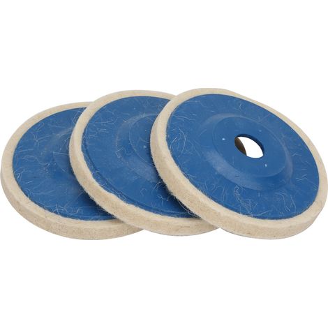 4Pcs Diamètre 100mm Disque de Polissage Meuleuse, Polissage Meuleuse D'angle Bore Dia 8mm, Feutre de Laine Roue de Polissage pour Polissage Verre, Céramique, Plastique, Métal, Marbr (1/5)