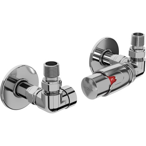 Mexen G00 conjunto termostático en ángulo con cubierta R, cromo - W903-900-904-01 (1/3)