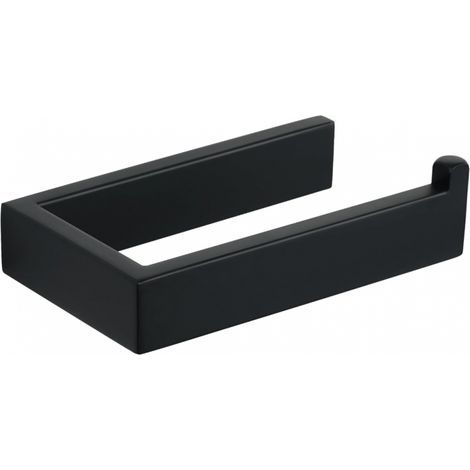 Wall-Mounted Toilet Paper Holder, Stainless Steel Toilet Roll Holder for Bathroom or Kitchen, 14CM, Matte Black (1/4)
