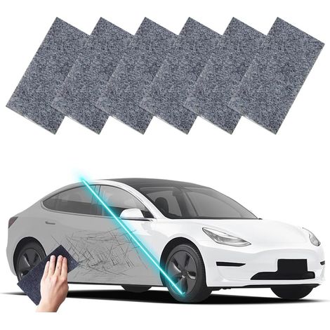 Chiffon Flash pour rayures de voiture, adapté aux taches d'eau et aux rayures sur toutes les surfaces de voiture (lot de 6) (1/4)