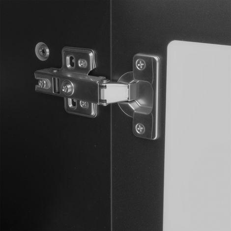 Tiroir de télévision avec deux compartiments et deux portes. Meuble destiné au rangement des appareils électroniques. Design classique en noir et blanc. Dimensions : 180 x 38 x 45 cm (longueur x large (1/5)