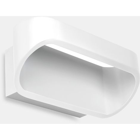 Leds-C4 Oval - Aplique pequeño LED 1 Light Up & Down Blanco