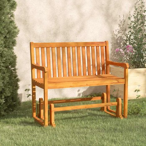 Balancelle de jardin Mobilier de jardin - 110 cm Bois d'acacia solide BV313099 - BonneVie (1/5)