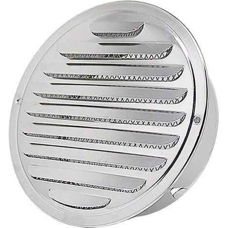 Grille Aération 100 mm Grille d'Aération en Acier Inoxydable Grille Ronde Grille Ventilation Grille d'Evacuation d'Air avec Moustiquaire Grille d’Aération Murale Protège Contre les Insectes