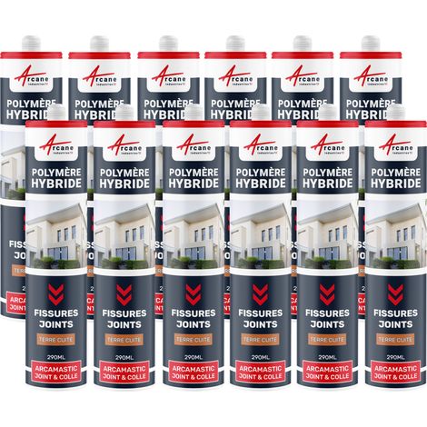 Mastic d'étanchéité, joint extérieur, fissure, béton - 290 ml x 12 Terre Cuite - ARCANE INDUSTRIES