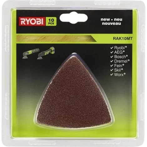 RYOBI Kit 10 triangles abrasifs multitool One+ RAK10MT (1/4)