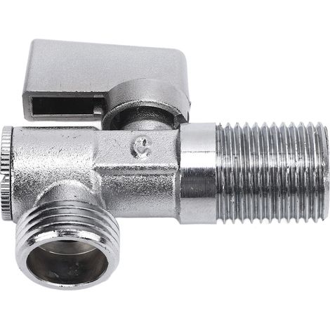 Robinet d'arrêt d'angle en laiton, quart de tour, entrée G1/2 po, sortie G1/2 po, pour robinet d'évier, de salle de bain, de toilette ou de cuisine. (1/5)