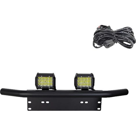 LED-Lichtleiste, dreireihig, Schutzart IP67, 4 Zoll, mit Halterung und Kabel (1/2)