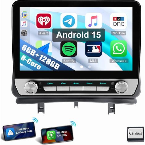 10,1" Android 15 Autoradio Carplay WIFI 6+128G Pour Renault Clio 3 2005-2014 6+128G (1/5)