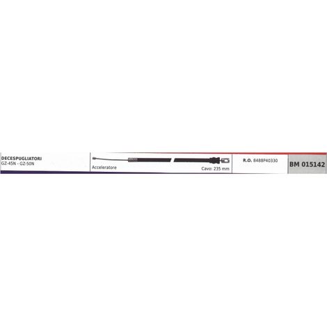 Cavo acceleratore ZENOAH decespugliatore GZ-45N GZ-50N cavo 235 mm 8488P40330
