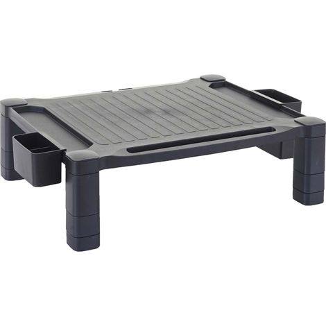 Elevador de monitor HHG-413, soporte de monitor elevador de pantalla de sobremesa, plástico 13x43x33cm