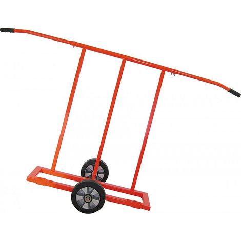 Mondelin – Chariot porte-plaques 2 roues – Charge max 900kg – Poignées télescopiques 1,40m à 2,00m – Support cadre 80 x 21cm