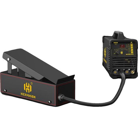Pedal de soldadura, construcción totalmente metálica, control de intensidad continuo, compatible con máquinas de soldadura TIG, funcionamiento manos libres, instalación plug-and-play. (1/5)