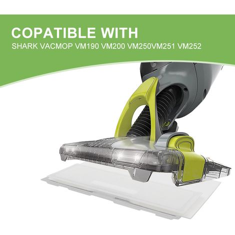Recharges de lingettes VACCOP pour aspirateur et balai à franges jetables Shark VMP10, blanches, paquet de 10 (1/5)