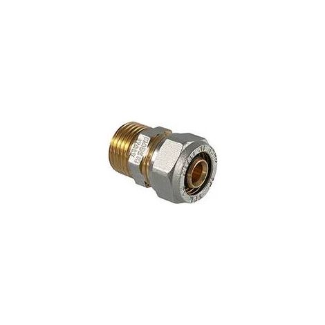 RACCORD DROIT MÂLE À COMPRESSION POUR TUYAU MULTICOUCHE Dimensions : 3/4" x 20 (2,00)