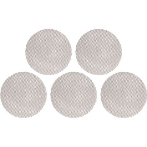 5Pcs High Temperature Resistant Barbecue Round Mat Reusable Non Stick BBQ Grill Grid Slice Pizza Mat 36cm Diameter Brown (1/5)