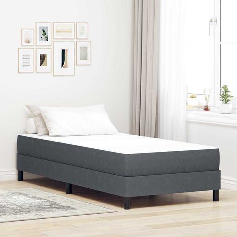 Bettmatratze mit Matratze Grau 100 x 200 cm Stoff