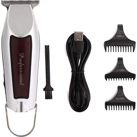 Tondeuse Shaver, Cheveux Professionnelle USB Rechargeable Electric Hair Clipper Modélisation des Sculpture Rasoir Machine de Coiffure(USB Charge) - Charge (1/5)