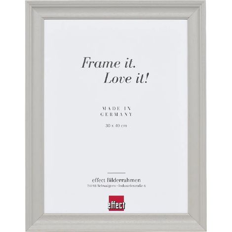 Cadre photo en bois Effect Profil 2420, gris clair, 10 x 15 cm, avec verre transparent (1/4)
