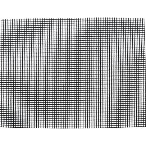 Grille de Barbecue Antiadhésive Alimentaire Noir 30x40cm - Tapis de Cuisson Multifonction pour Extérieur