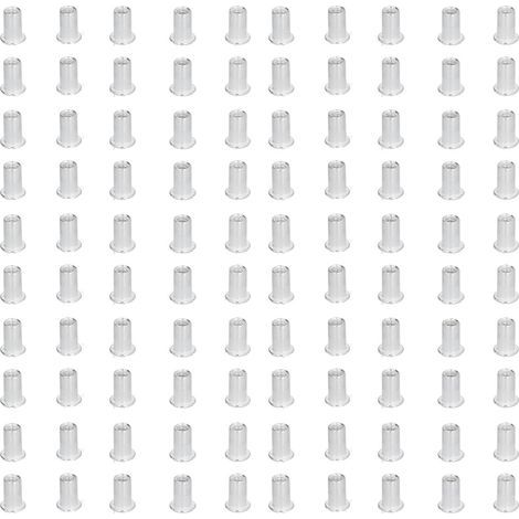 100 Stück Flanschnietmuttern, rostfreies Aluminium, Zubehör (1/5)