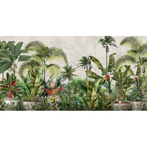 Papier peint panoramique - Forêt Tropicale - 130 cm x 66 cm (1/2)